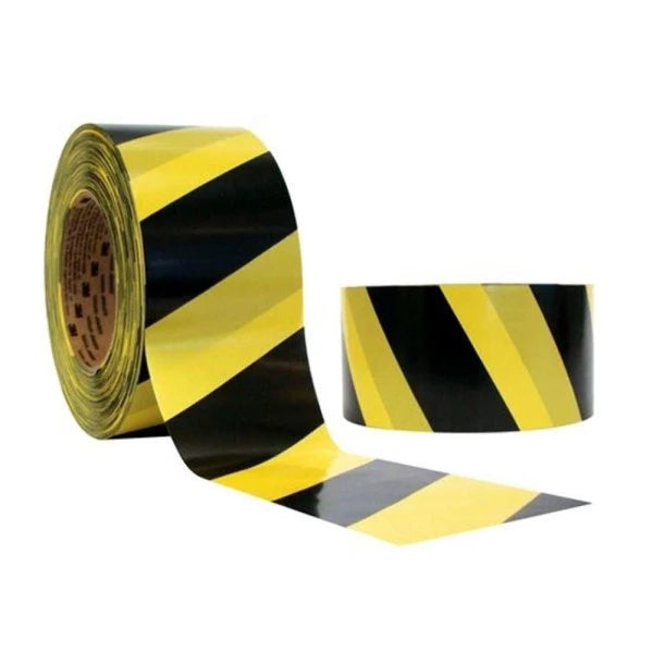 Fita Zebrada 200 Metros Preta e Amarelo